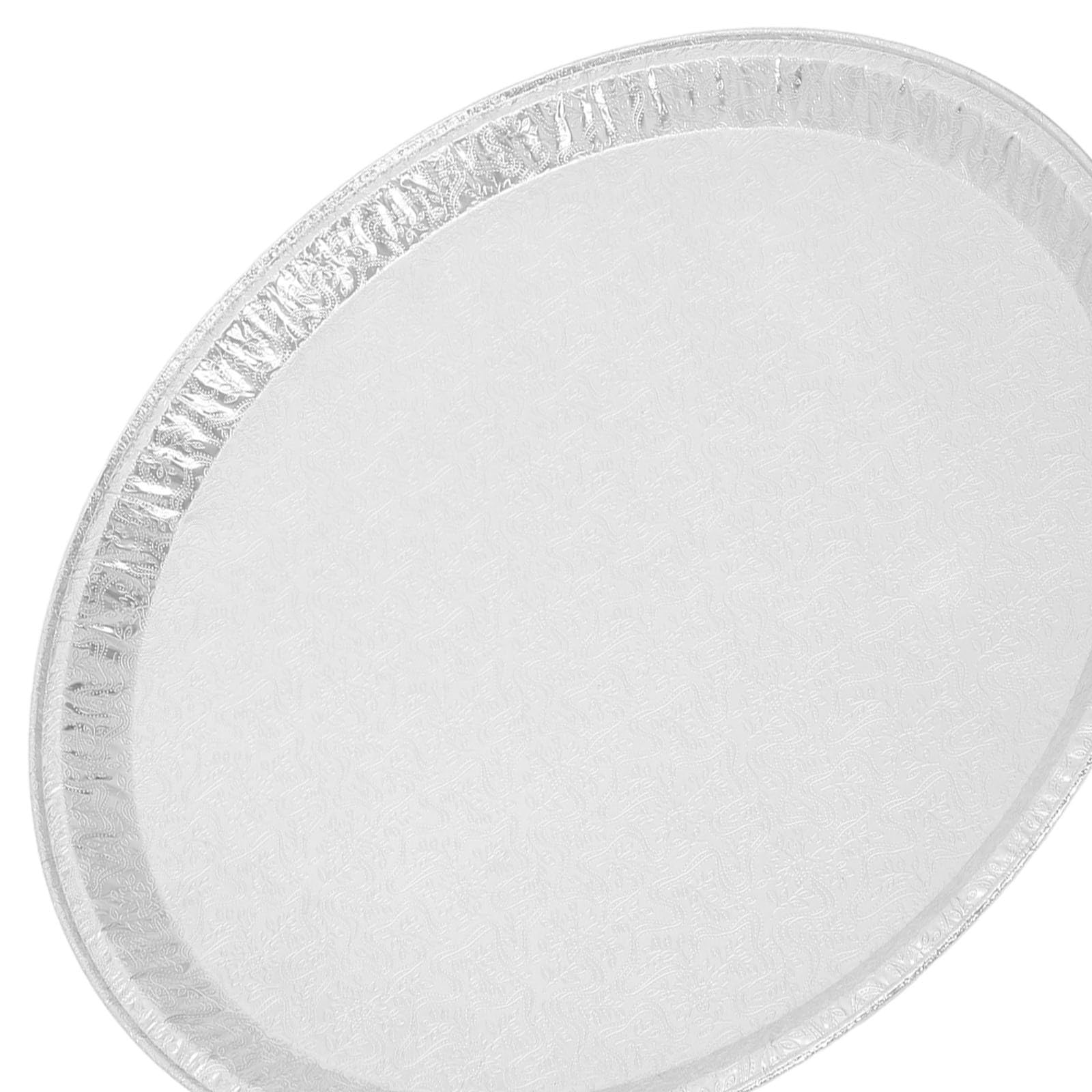 OSALADI 10 szt. jednorazowych aluminiowych patelni do pizzy 12" | Taca do pieczenia z folii aluminiowej do pieczenia ciasteczek czekoladowych, grilla, biwakowania i imprez, bezpieczna w