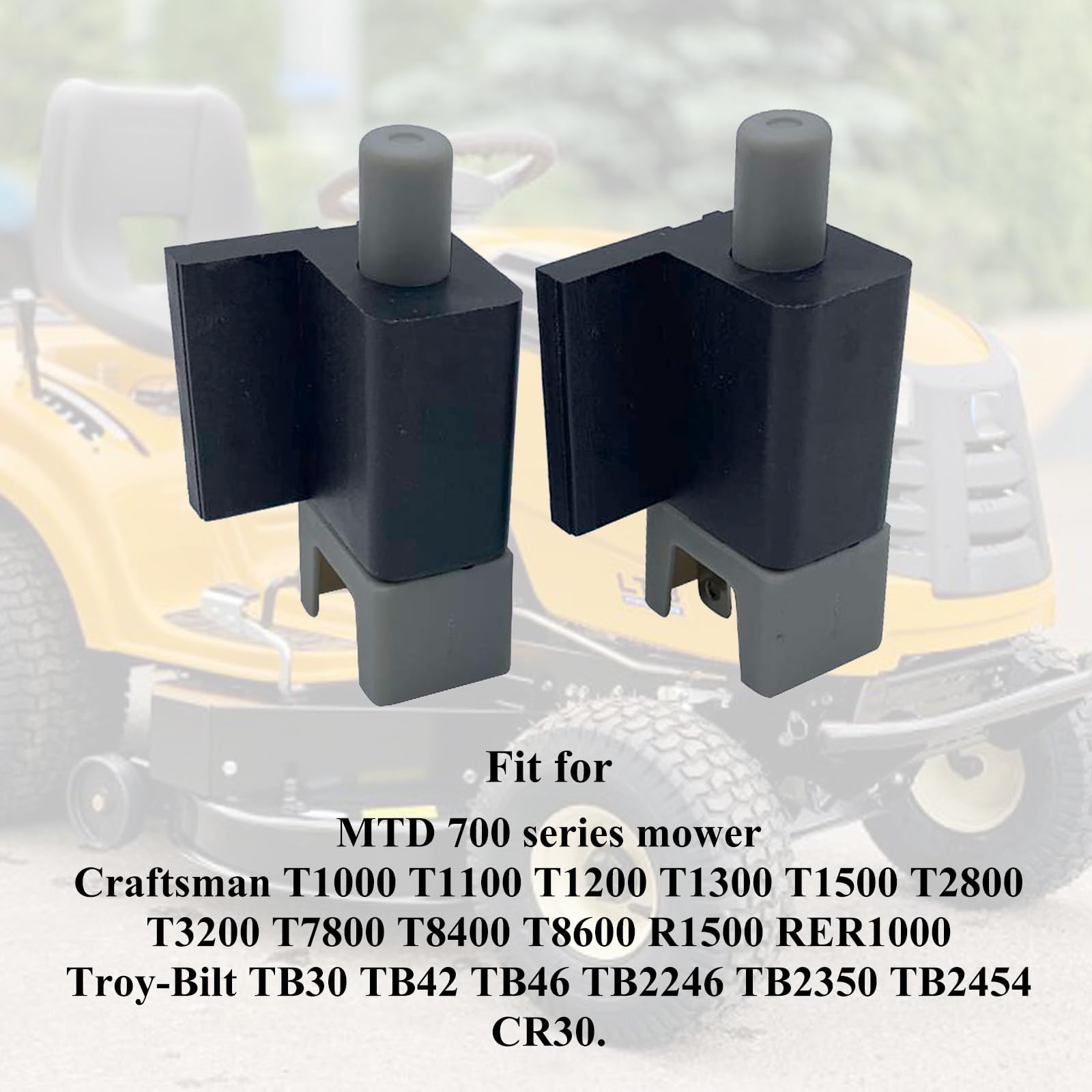 atsuch Paquete de 2 interruptores de enclavamiento de seguridad de émbolo compatibles con cortacésped John Deere serie 700, apto para cortacésped Craftsman/Troy-Bilt/Cub Cadet, reemplazo para AM141767