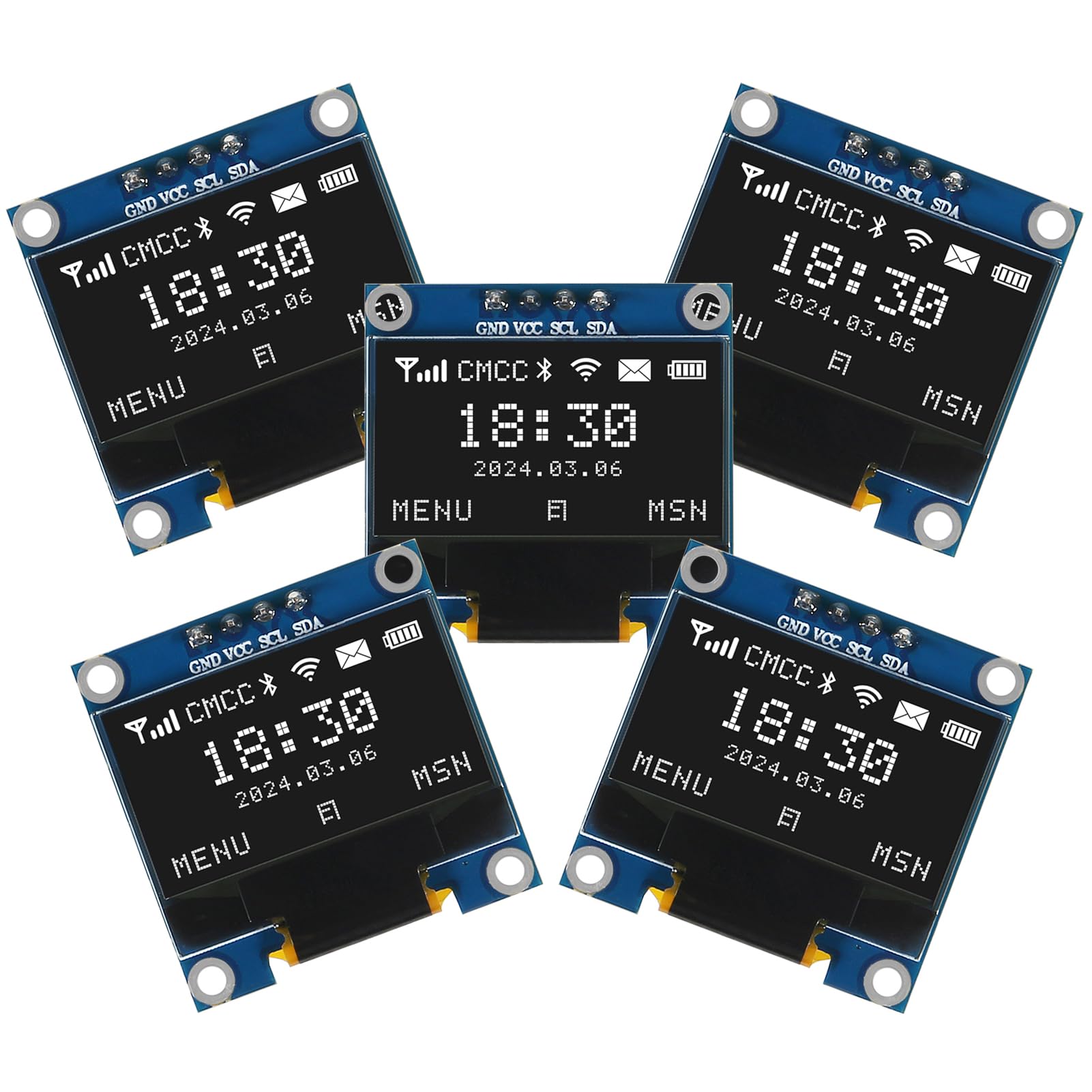 Amazon.com: AITRIP 5PCS 0.96 Inch OLED I2C IIC Display Module
