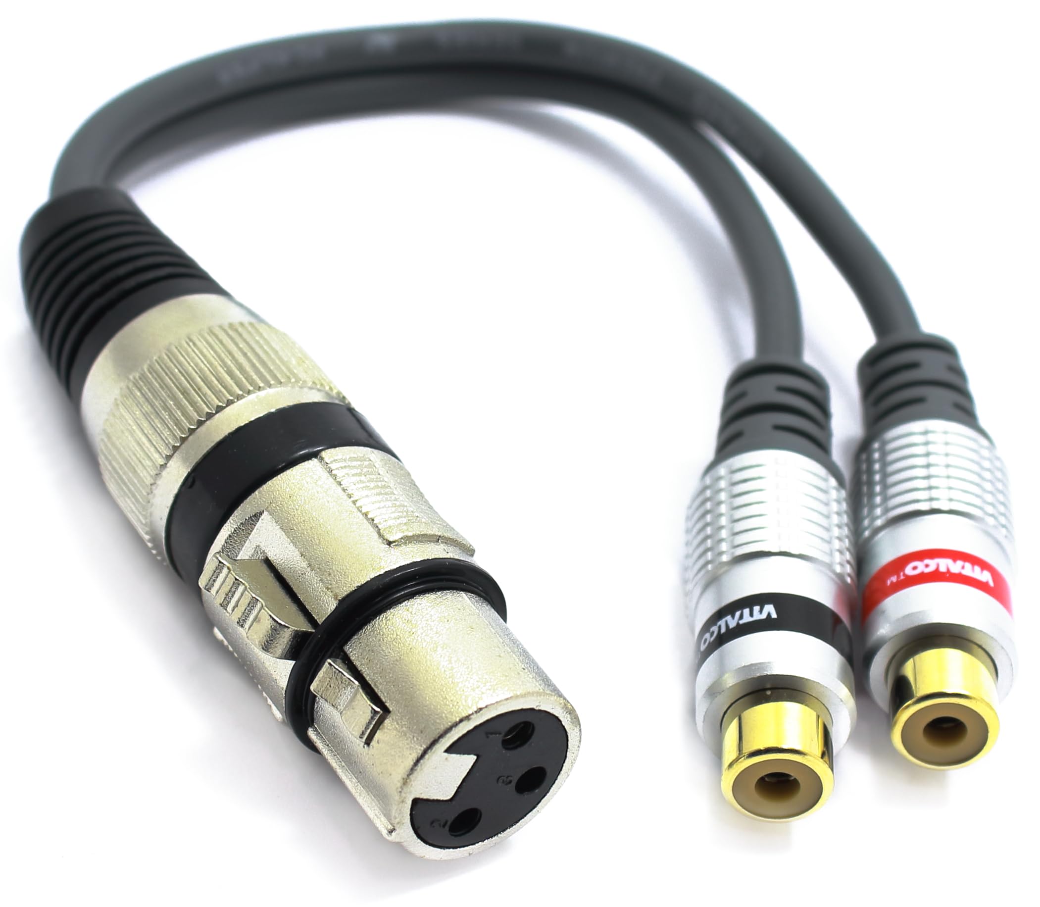 Cavo Audio J&D 2 RCA A 2 XLR Femmina - 0.9m, Unbalanced, Per Mixer E Altoparlanti - Foto 12