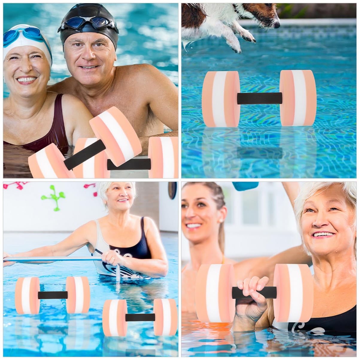 Wasserhanteln 4 Stück Eva Leicht Achteckig Widerstandsfähig Pool Fitnessgeräte Für Wassergymnastik Erwachsene Aquatraining
