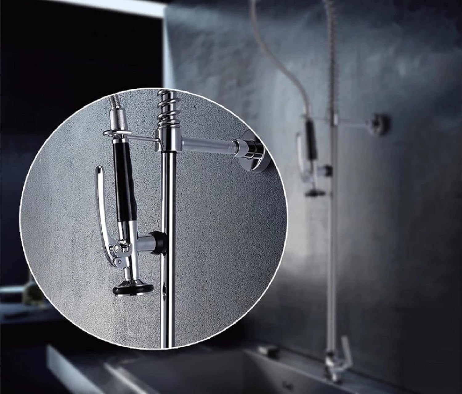 Cabezal de ducha de mano de alta calidad con boquilla giratoria, pulverizador de prelavado para fregadero de cocina, pieza de repuesto de grifo comercial para un mejor flujo de agua, accesorios Ducha