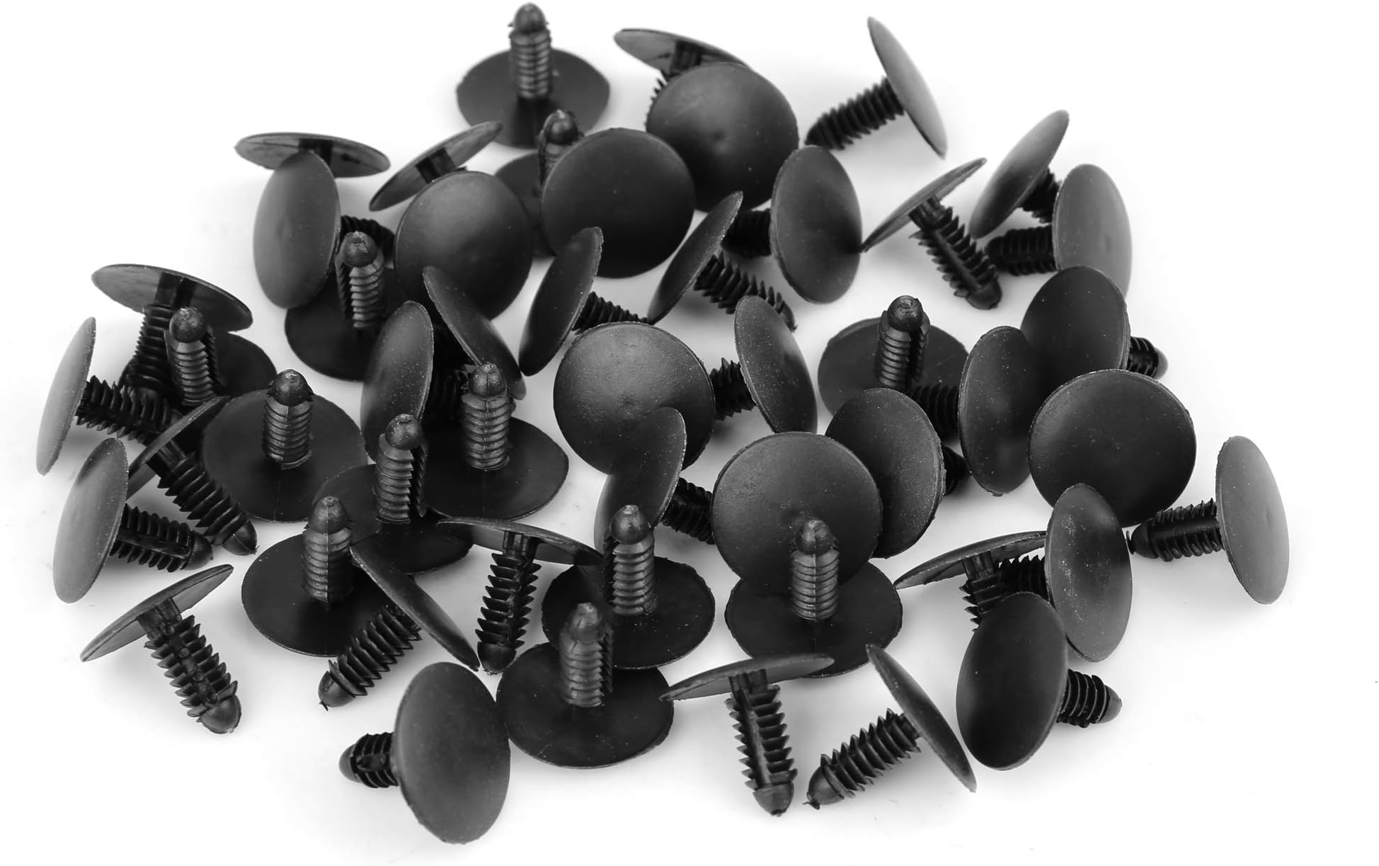 uxcell 50pcs 7mm Plastic Fastener Rivet Clips Bumper Shield Retainer Auto Body Clips