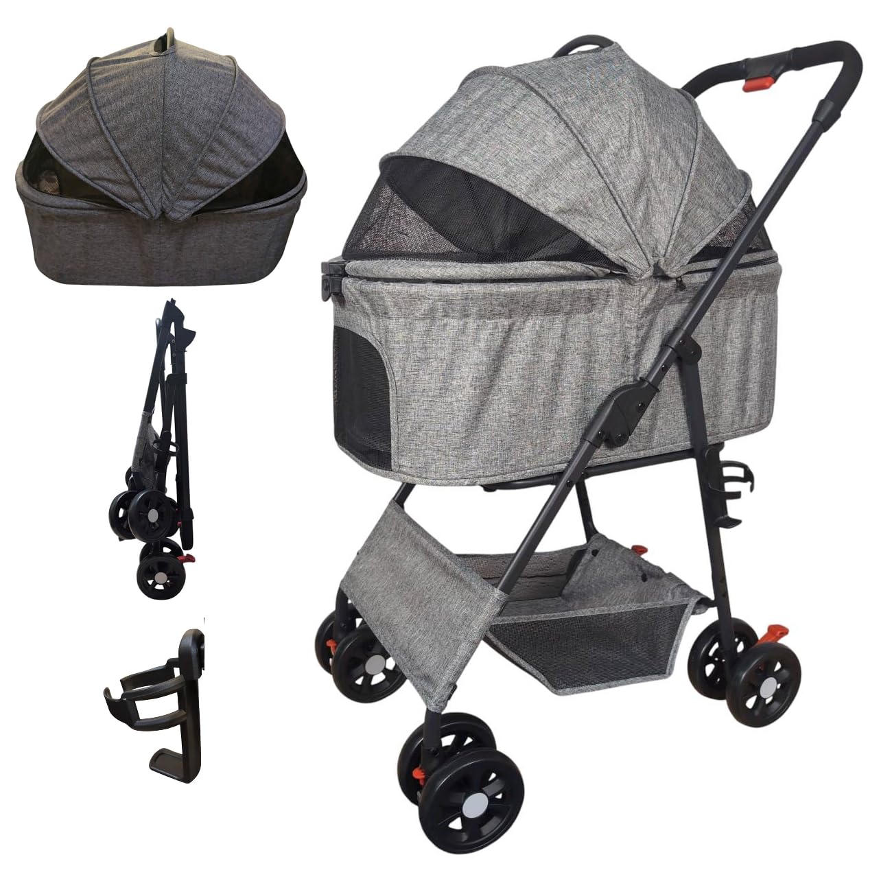 Amazon.co.jp: M.N.Y.K. ペットカート ペットバギー 分離型 取り外し