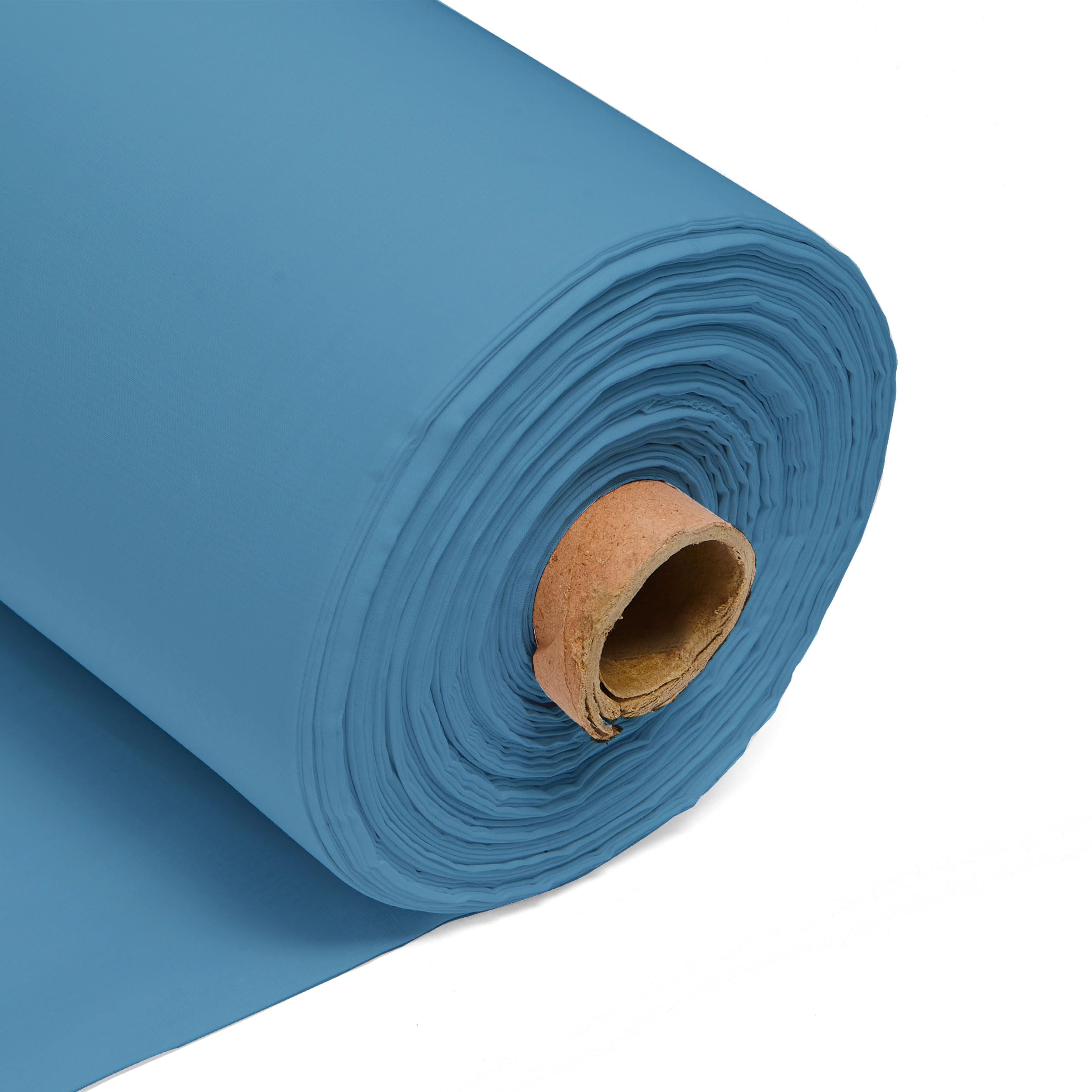 Cyan 100% Cotton Plain Fabric – 60 Inch 150cm Wide 150GSM Material - Sewing, Dressmaking, Quilting, Curtain Linings, Pillowcases & Totes by Discount Fabrics LTD - 1Metre