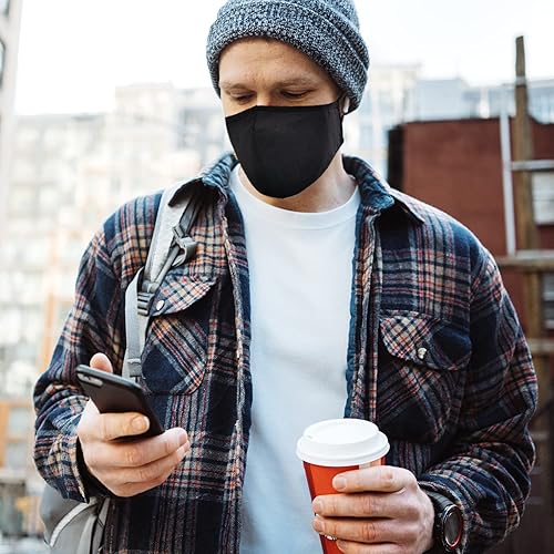 Miniatura 17 de Mascarillas de tela lavables y reutilizables para mujeres y hombres, máscara facial transpirable con alambre de nariz y bolsillo para filtro