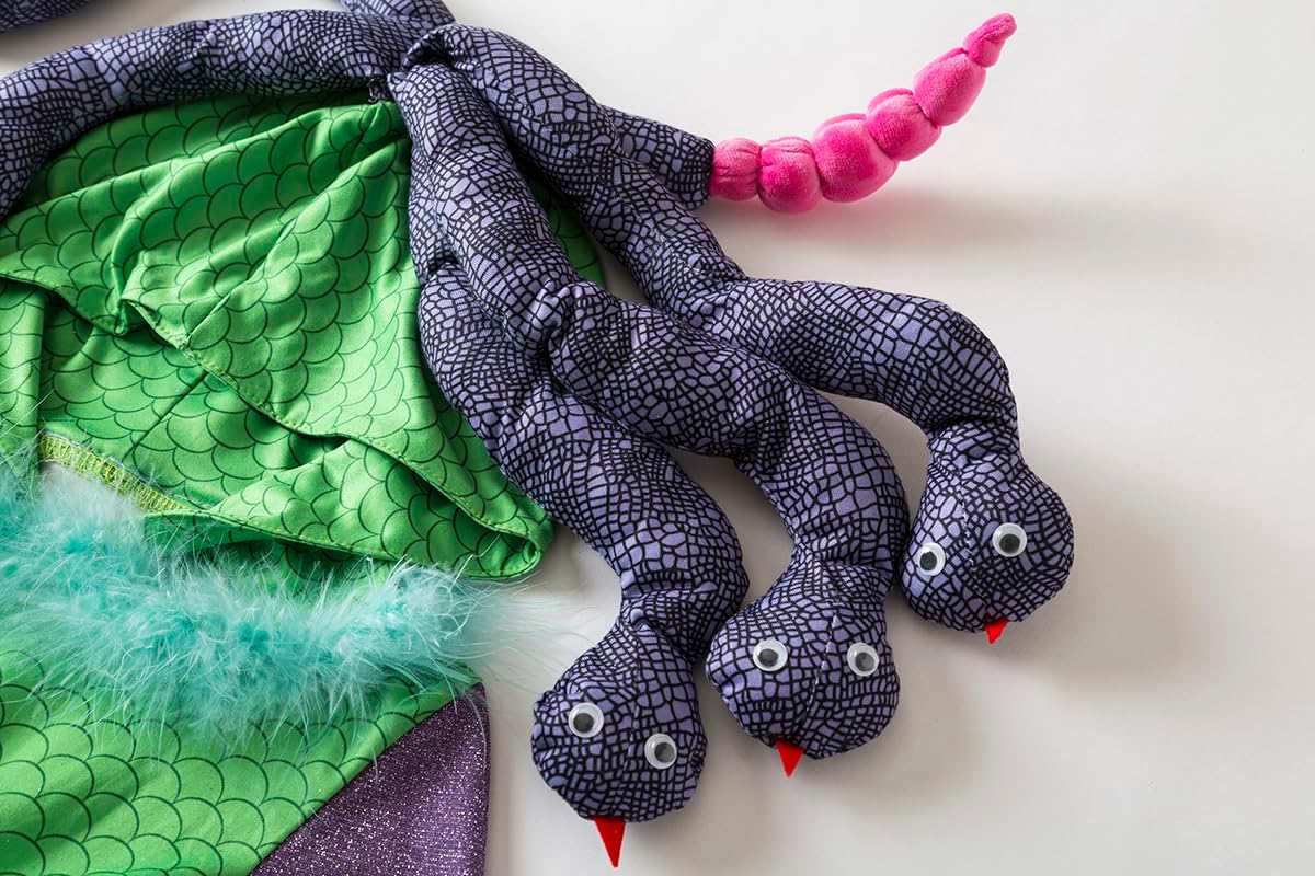 Celia Costume Monsters Inc girls Costume With Headpiece Kids Medusa Headband Costume