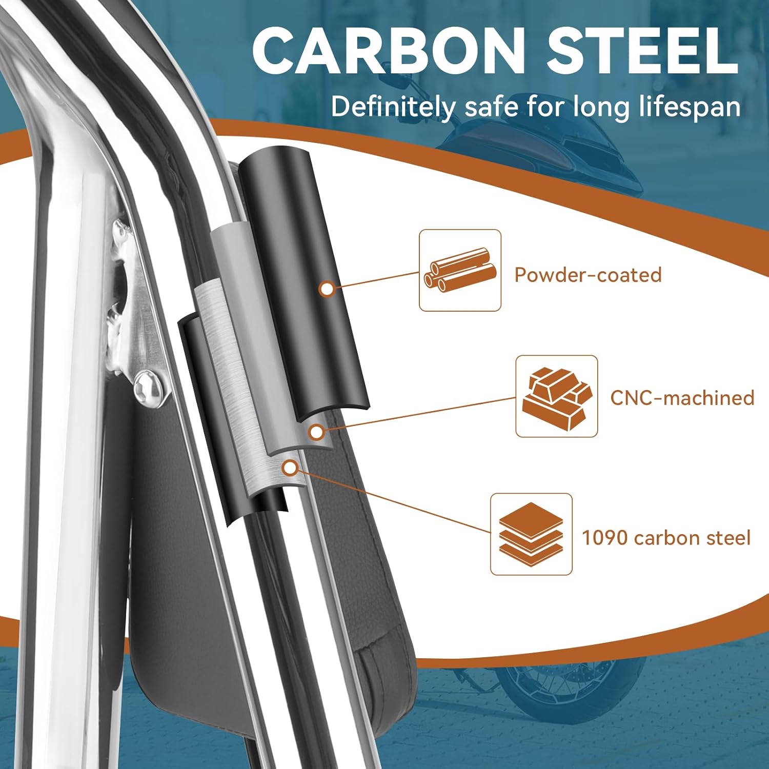 28'' Detachable Sissy Bar, Passenger Backrest, Rear Back Pad, Quick Release Fit for Harley Davidson Touring Road King Road Glide Street Glide Electra Glide Ultra Limited CVO 2009-2025 Chrome