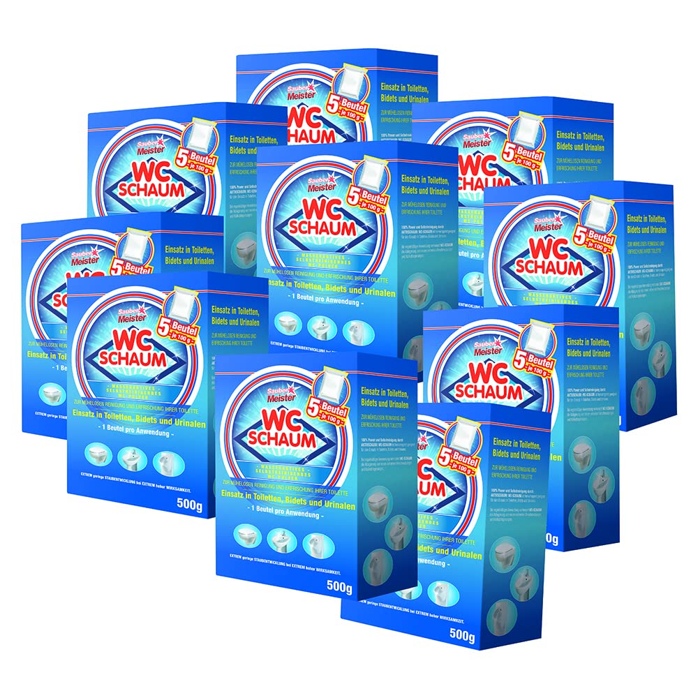 Accessori bagno Sauber Meister WC Schaum | Disincrostante wc detergente | Schiuma wc e bidet 1000 g | Disinfettante bagno e anti macchia