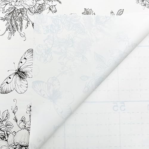 Miniatura 3 de SimpleLife4U Revestimiento de estante fácil de aplicar, papel decorativo extraíble para muebles para espacios de trabajo, mesas de sofá, mariposas