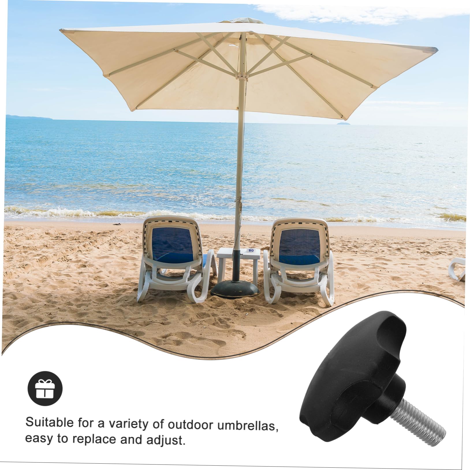 Toddmomy Patio Umbrella Base Screw Replacement Umbrella Stand Adapter for Enhanced Stability for Decks and Patios : Patio, Lawn & Garden