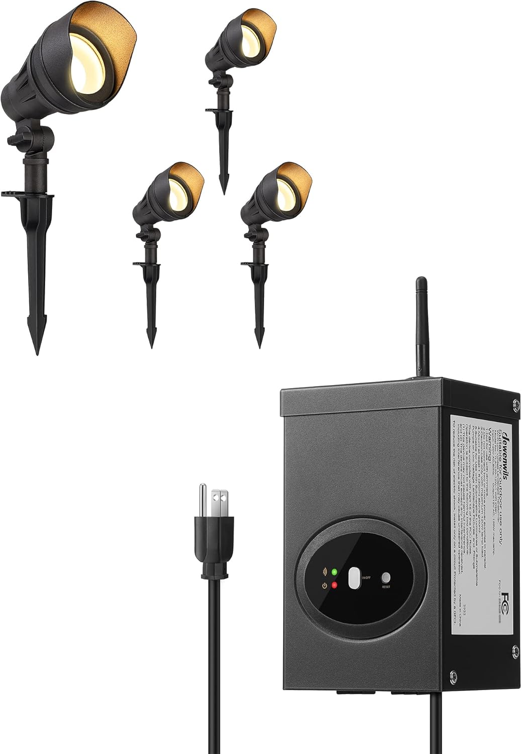 DEWENWILS Smart Low Voltage Landscape Transformer and 14W LED Outdoor