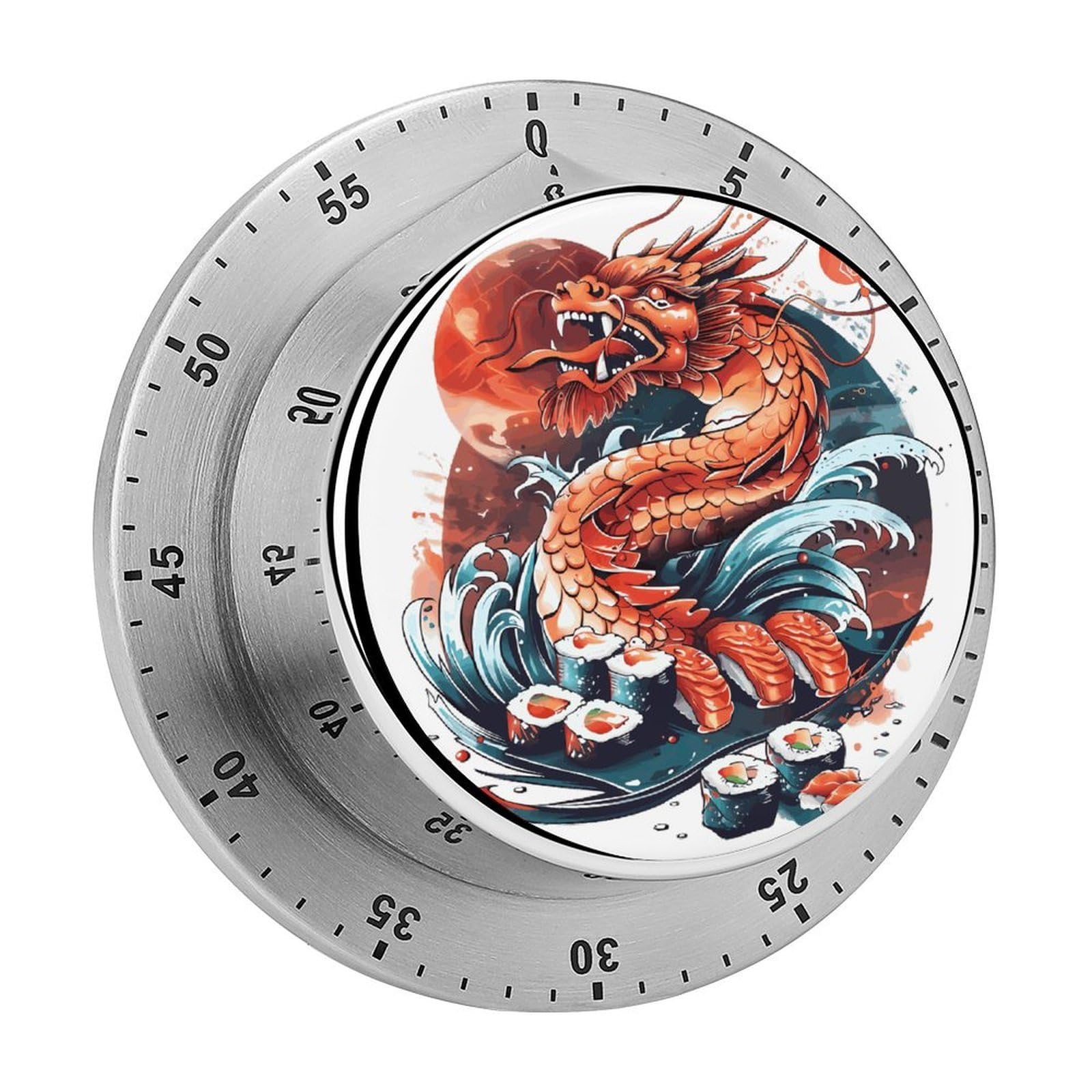 Japanese Dragon Sushi Mechanical Rotary Timer, Used for Daily Timing