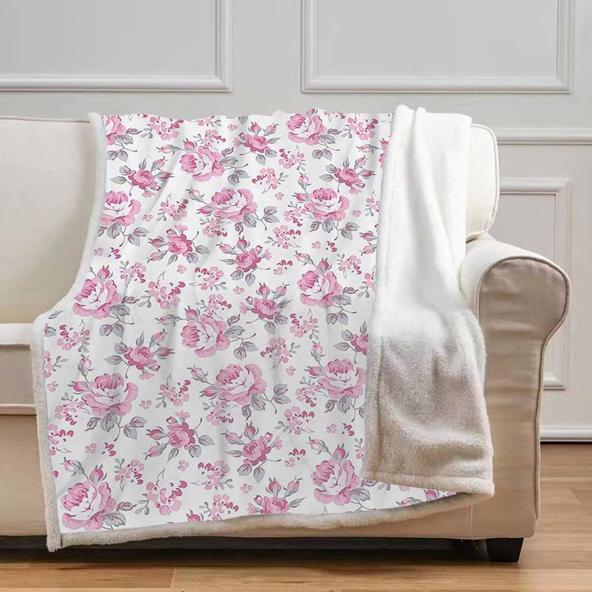 Amazon.com: Shabby Chic Decor Fluffy Blankets Light Pink