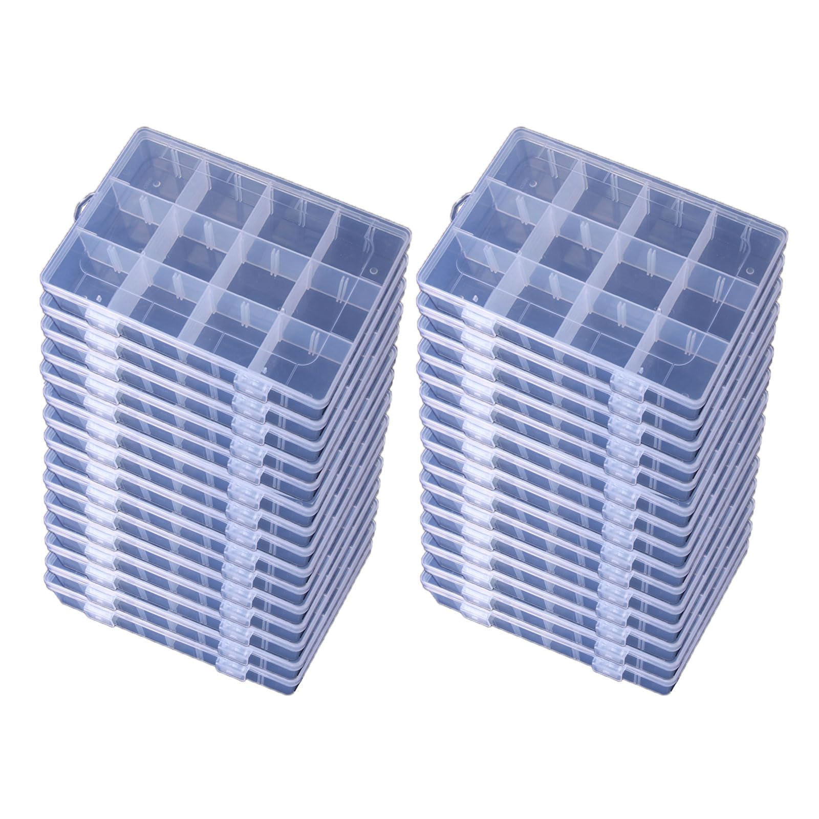 Woedpez Multipurpose Rhinestones Beads Container 12 Slots Pearls Storage Case with Sturdy Materials Construction Large Capacity Beads Storage Container