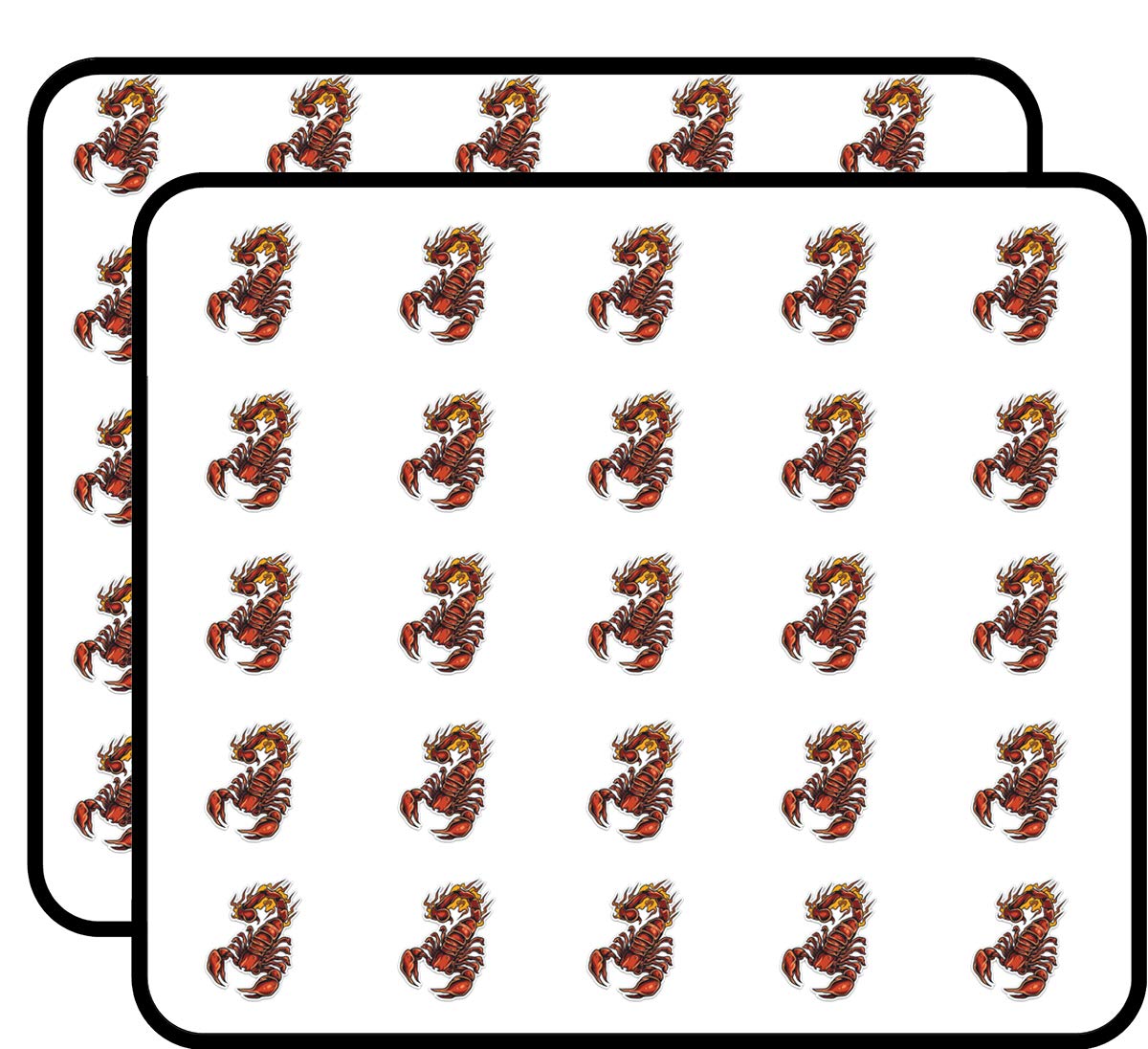 Red Scorpion on Fire Sticker for Scrapbooking Waterproof Vinyl Stickers for Water Bottle, Laptop & Phone Case 50 Pack