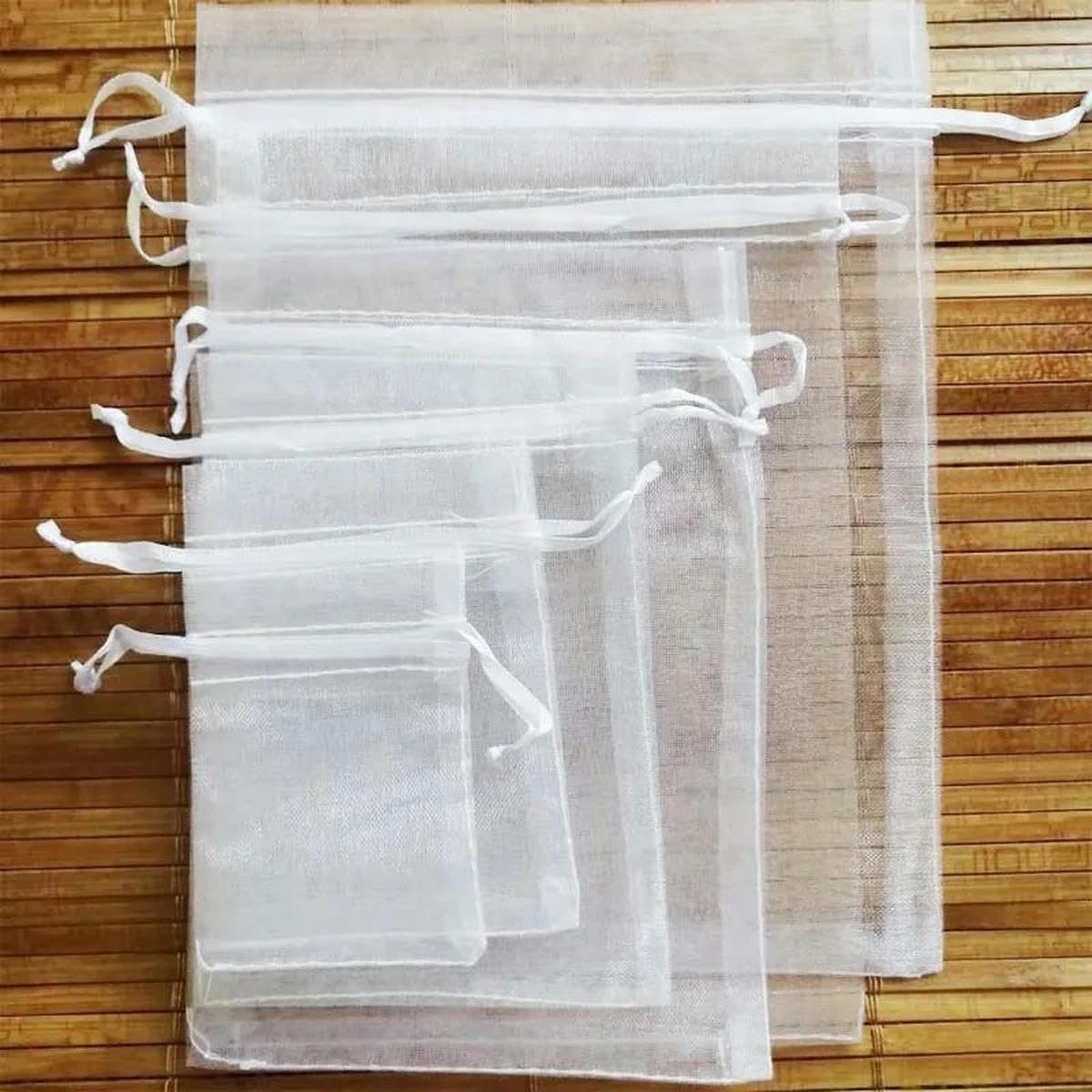 100 Stück/Los 25 x 35 30 x 40 35 x 50 cm Organza-Kordelzugbeutel Geschenkbeutel Schmuckverpackungsbeutel Weihnachtshochzeitsverpackung Geschenkbeutel-Königsblau-25 x 35 cm