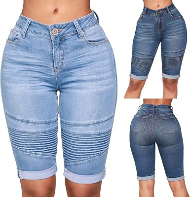 Vectry Mujer Vaqueros Rotos Pantalones Mujer Leggins Deportivos Shorts  Vaqueros Mujer Talla Grande Pantalones Cortos Mujer Vaqueros Vaqueros:  Amazon.es: Ropa