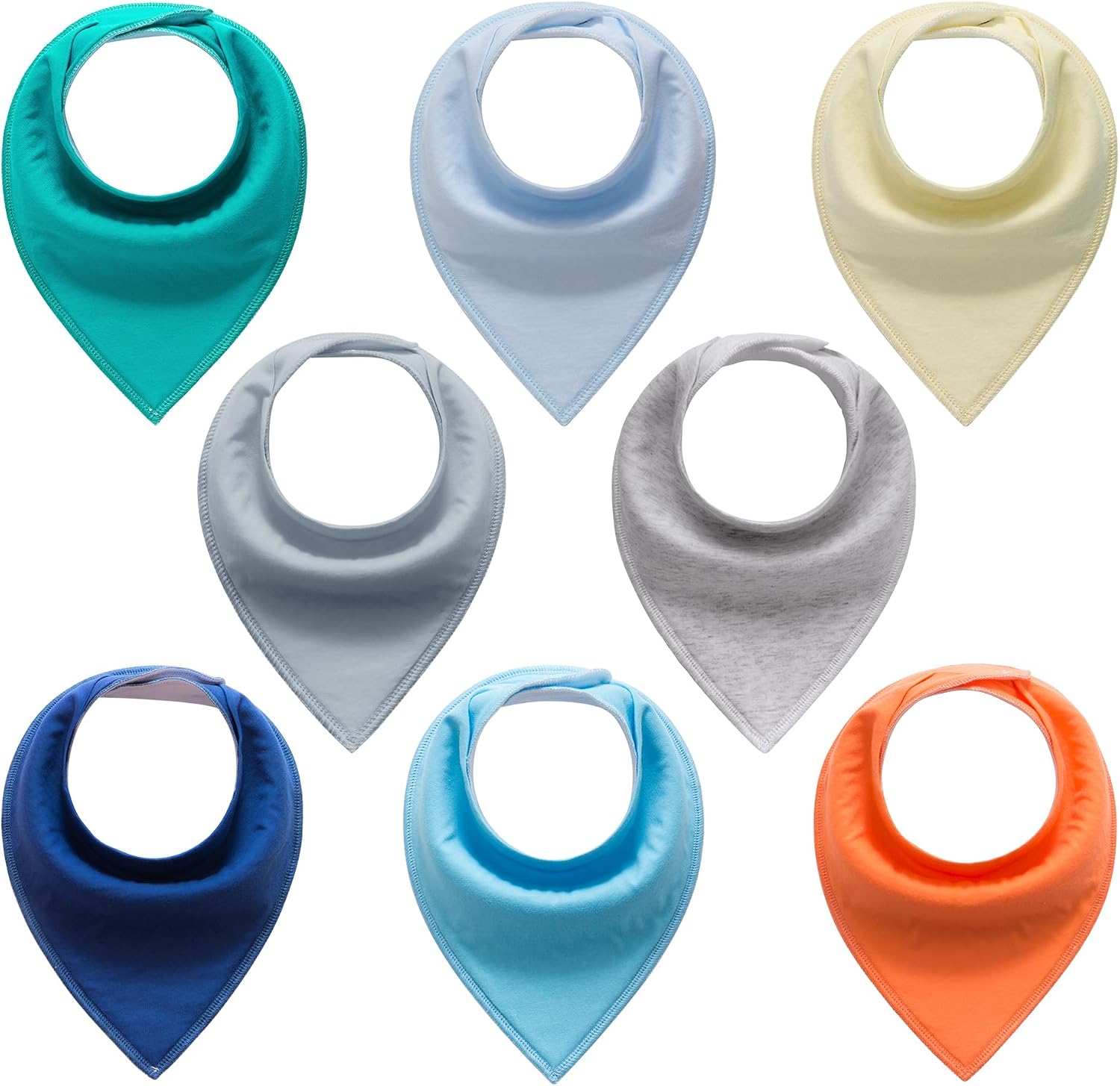 Little Tots Baby Bandana Drool Bibs for Boys, Girls, Baby Unisex Cotton Bibs 4/8/10 Pack Soft and Absorbent