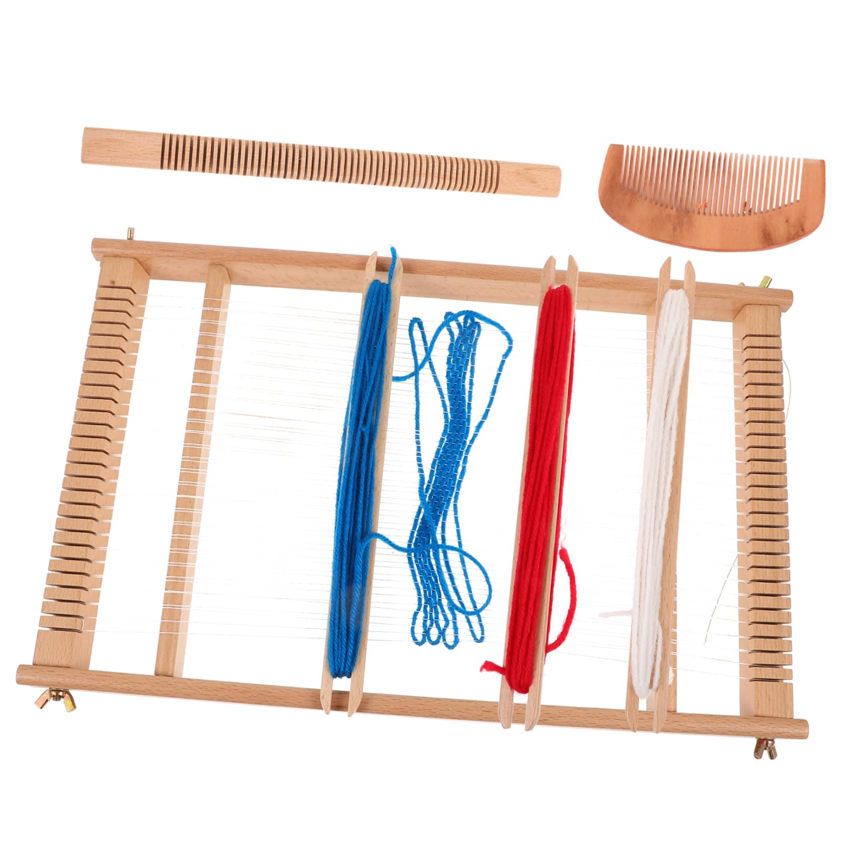 LALAFINA Wooden Weaving for Boys and Girls Weaving Mini Knitting Machine Weaving Frame