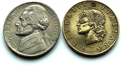 Vista 5 de Italy 20 Lire Italian coin earrings lady Minerva Roma Milano Florence Venice Torino Palermo Perugia Cagliari Pisa Tuscany Bologna Matera Siena