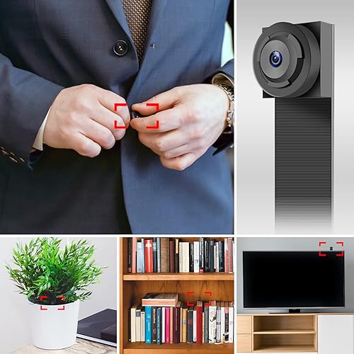 Miniatura 5 de Cámara oculta 1080P HD inalámbrica cámara oculta con visión remota, 20 horas de duración de la batería, mini cámara portátil encubierta niñera