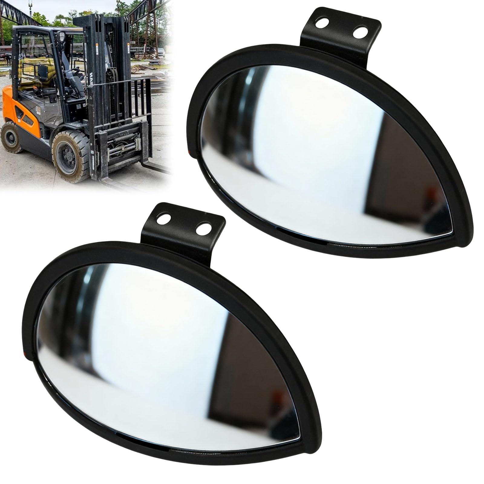 2x Specchietti Retrovisori per Carrelli Elevatori, Specchietti Retrovisori per Trattori e Mietitrebbie Specchietto Retrovisore Universale Specchietto per Angolo Cieco