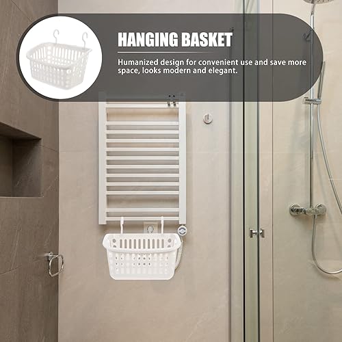 Miniatura 9 de Zerodeko 3 cestas de ducha colgantes de plástico, ducha impermeable con ganchos, cestas de almacenamiento para artículos de baño, cesta organizadora