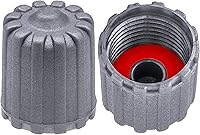 Vista 12 de 10 piezas de tapas de válvula de neumático TPMS con vástago largo, tapas de válvula de rueda de plástico negro para TPMS TR20008, tapas de vástago