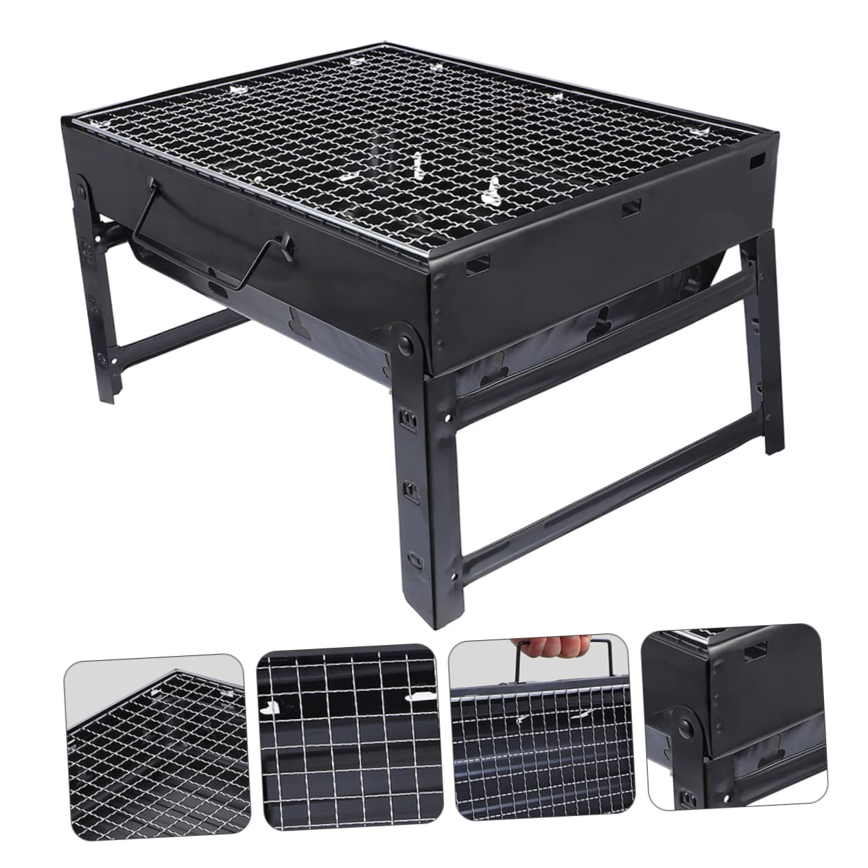 Chal Grill pieghevole portatile per campeggio all'aperto, leggero e facile da trasportare, perfetto per nics cortile barbecue tailgating & campeggio avventure