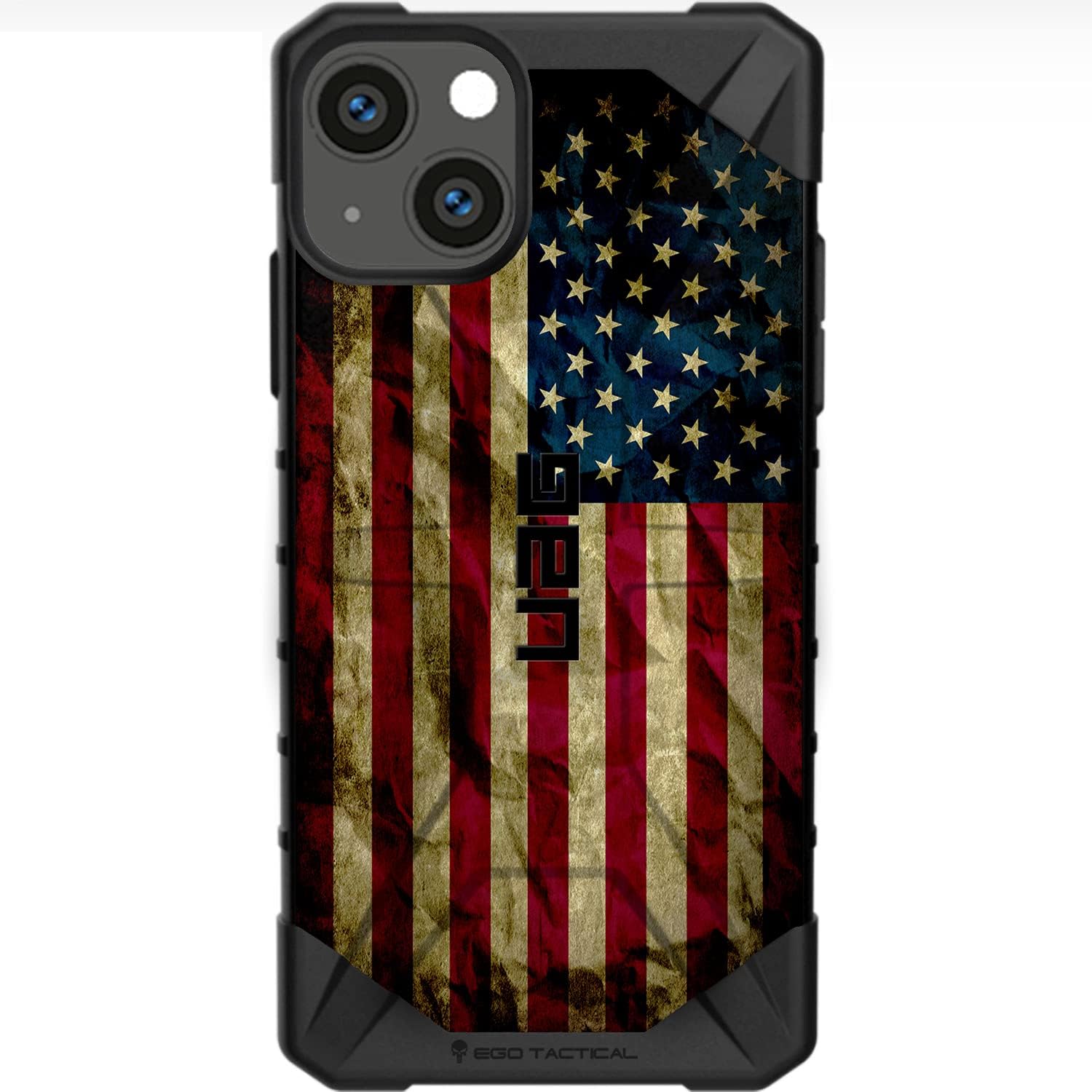EGO TACTICALUAG iPhone 13 Pro Max Limited Edition Urban Armor Gear Case [6.7" Screen] Printed in The USA Old Glory, Tea Stained US Flag