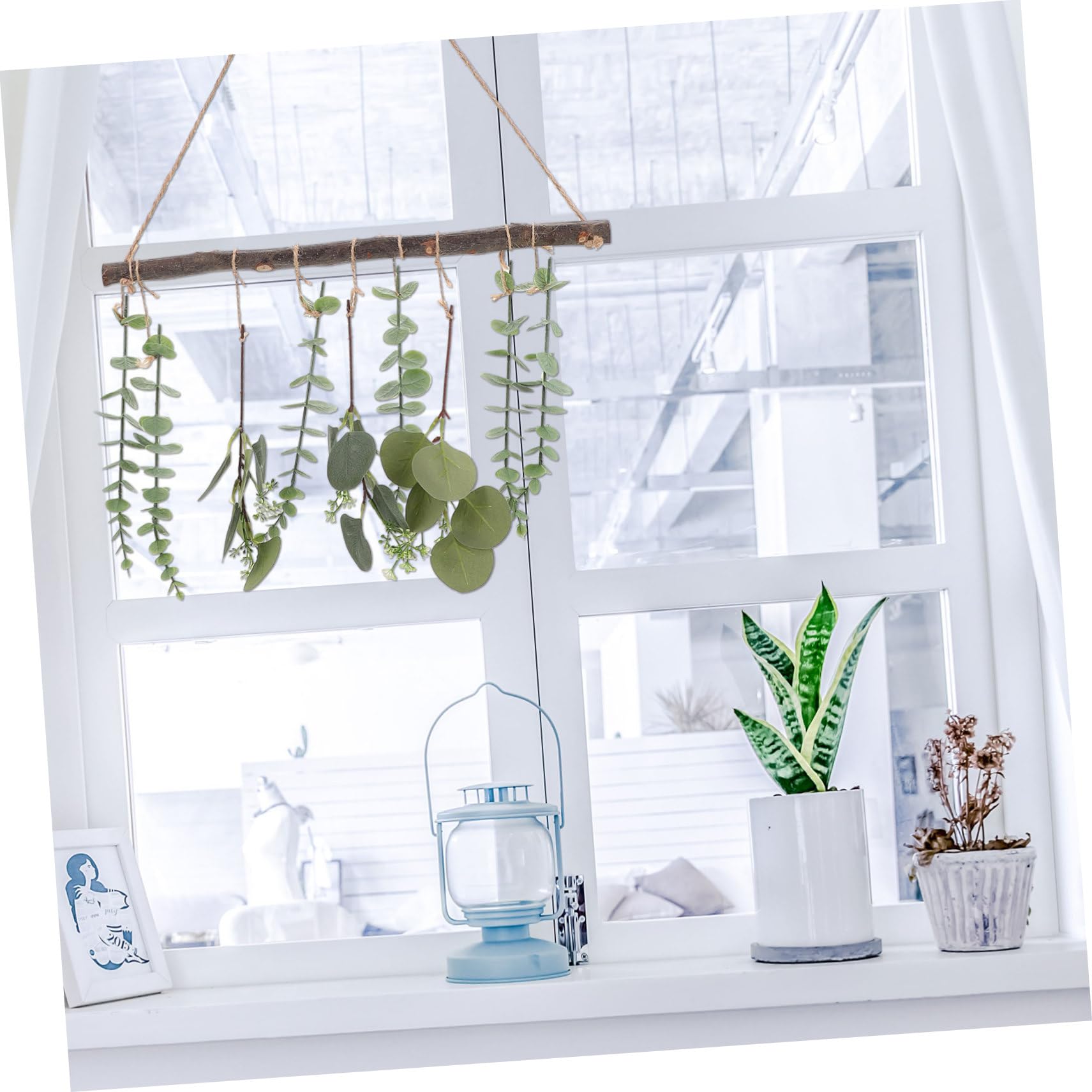 STOBAZA 3stücke Simulierte Eukalyptusblätter Hängedekoration Für Realistische Grüne Pflanzen Für Boho Stil Für Wohn Und Badezimmerdekoration
