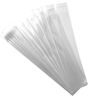 100 pcs 2" x 10" 2 MIL Clear Flat Resealable Cello OPP's/Clear Plastic Bags Good for Bakery, Candle, Incense, Jewelry Items Bags.