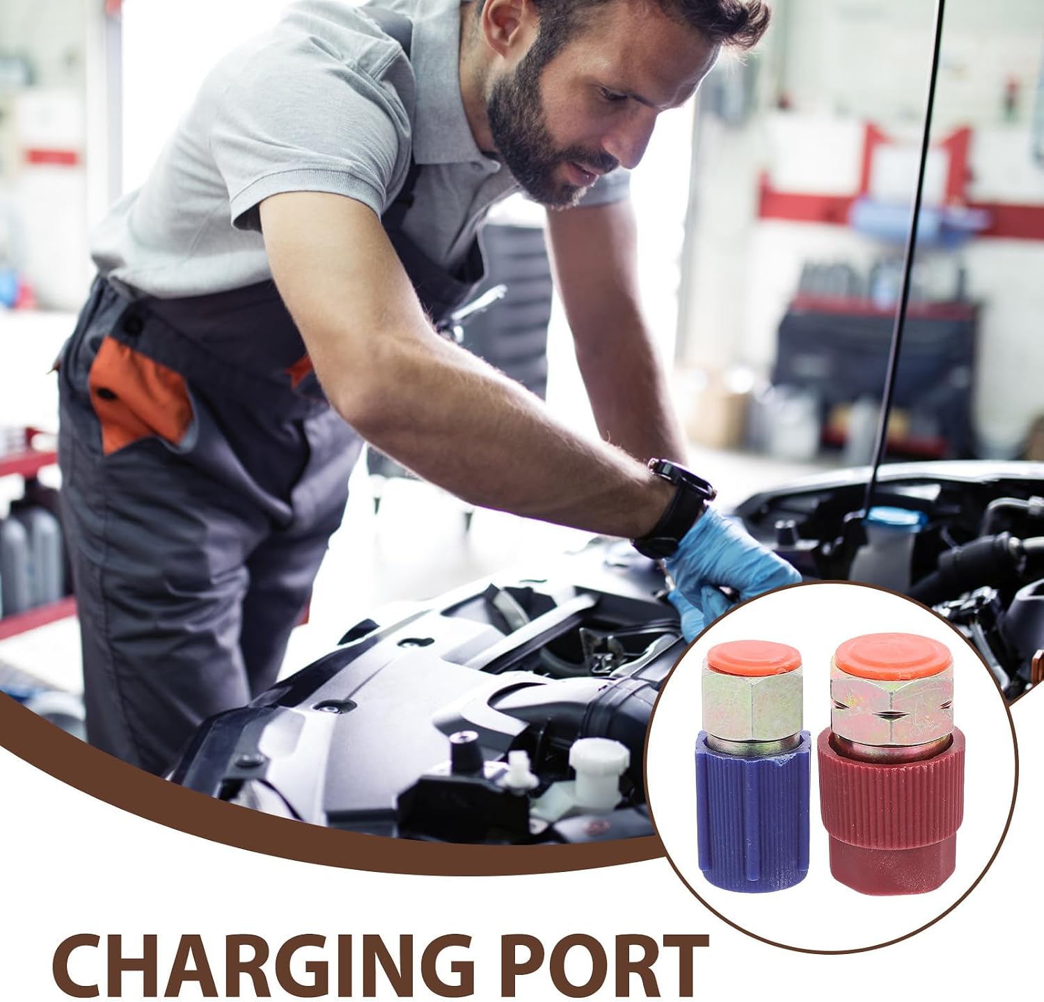 4 Pcs Car A/c Charging Port Adapter Retrofit Kit, Quick Disconnect