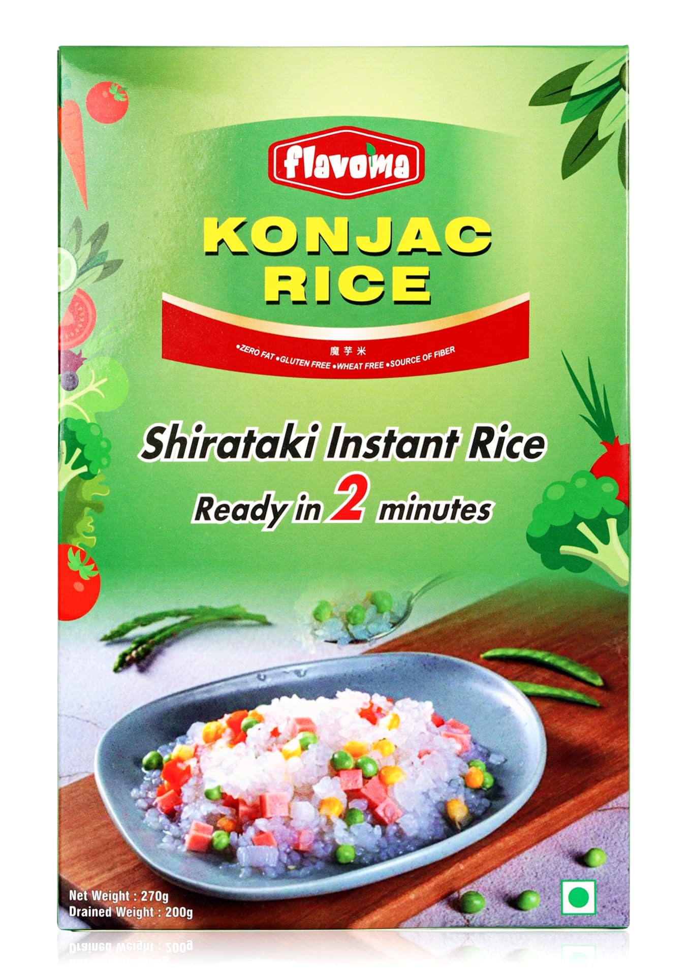 Flavoma Shirataki Rice/Konjac Rice, 270g [Ultra Low-carb | Low-calorie | Keto-friendly | Fat-Free | Gluten-Free | Wheat Free | Source of Fiber | Miracle Rice] (B0D8FS7VT3) Amazon Price History, Amazon Price Tracker