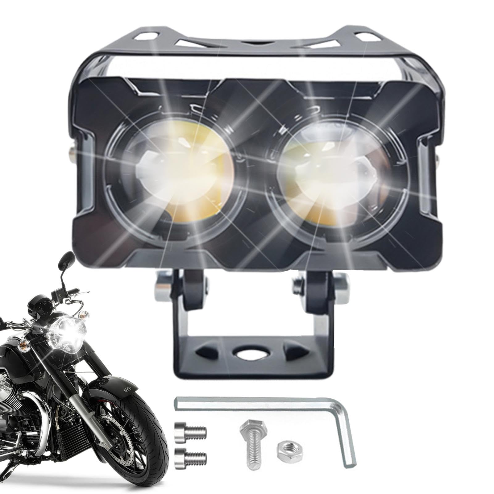 ライトオフロード車スポットライト ドライビングスポットライト オートバイスポット Amazon | バイク用ドライビングライト、LEDバイクスポットライト