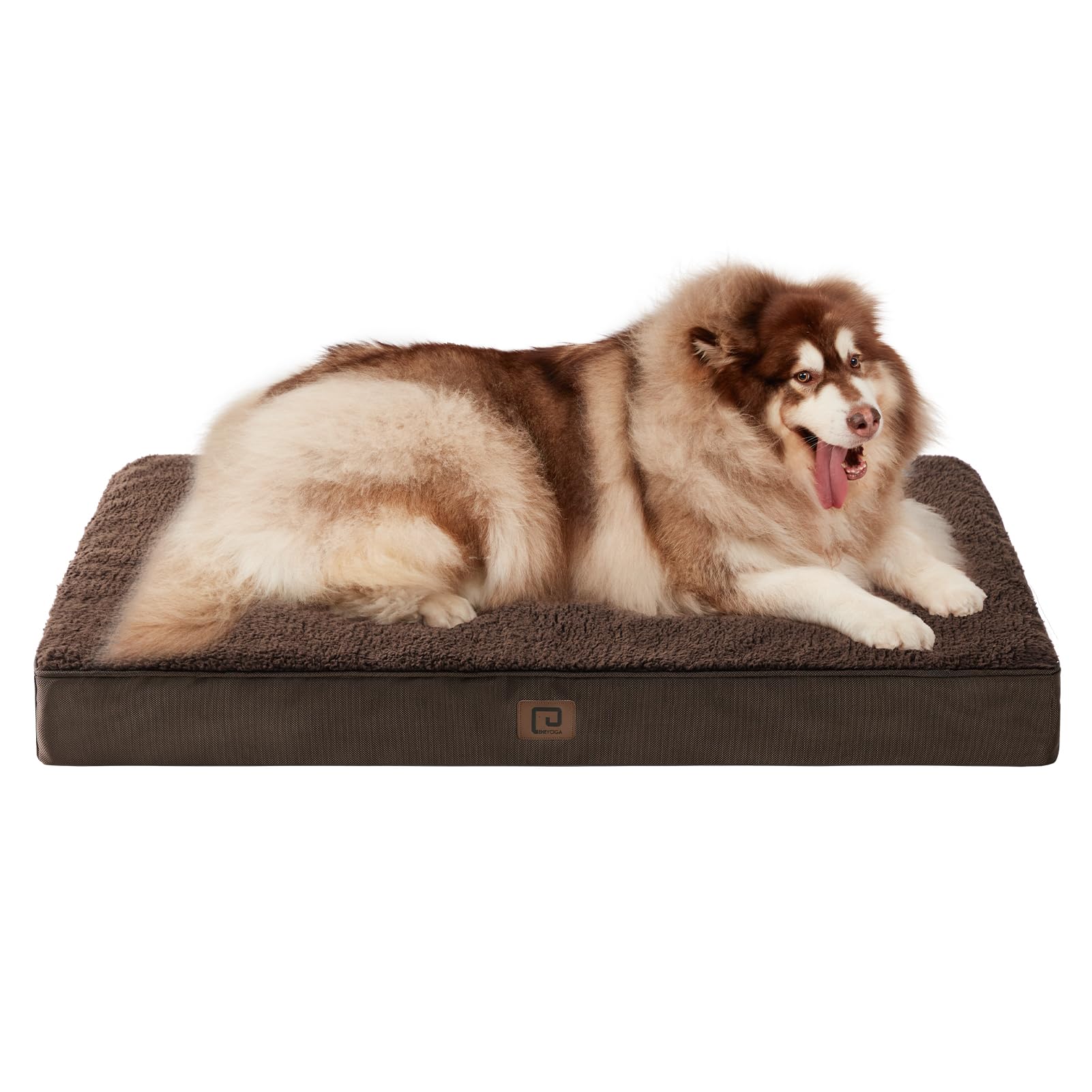 EHEYCIGA Cuccia Cane Interno Taglia Grande XXL, (120L x 74W cm) Ortopedica Cuscino per Cani, Cuscino Cane Sfoderabile e Lavabile, Ortopedico Lettino per Cani, Orthopedic Dog Bed, Marrone