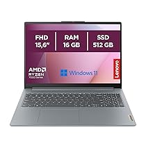 Lenovo IdeaPad Slim 3 Notebook 15,6” FHD (1920×1080), AMD Ryzen 5 7520U, RAM 16GB, 512GB SSD, Grafica Integrata, WiFi 6, Windows 11 Home – Arctic Grey