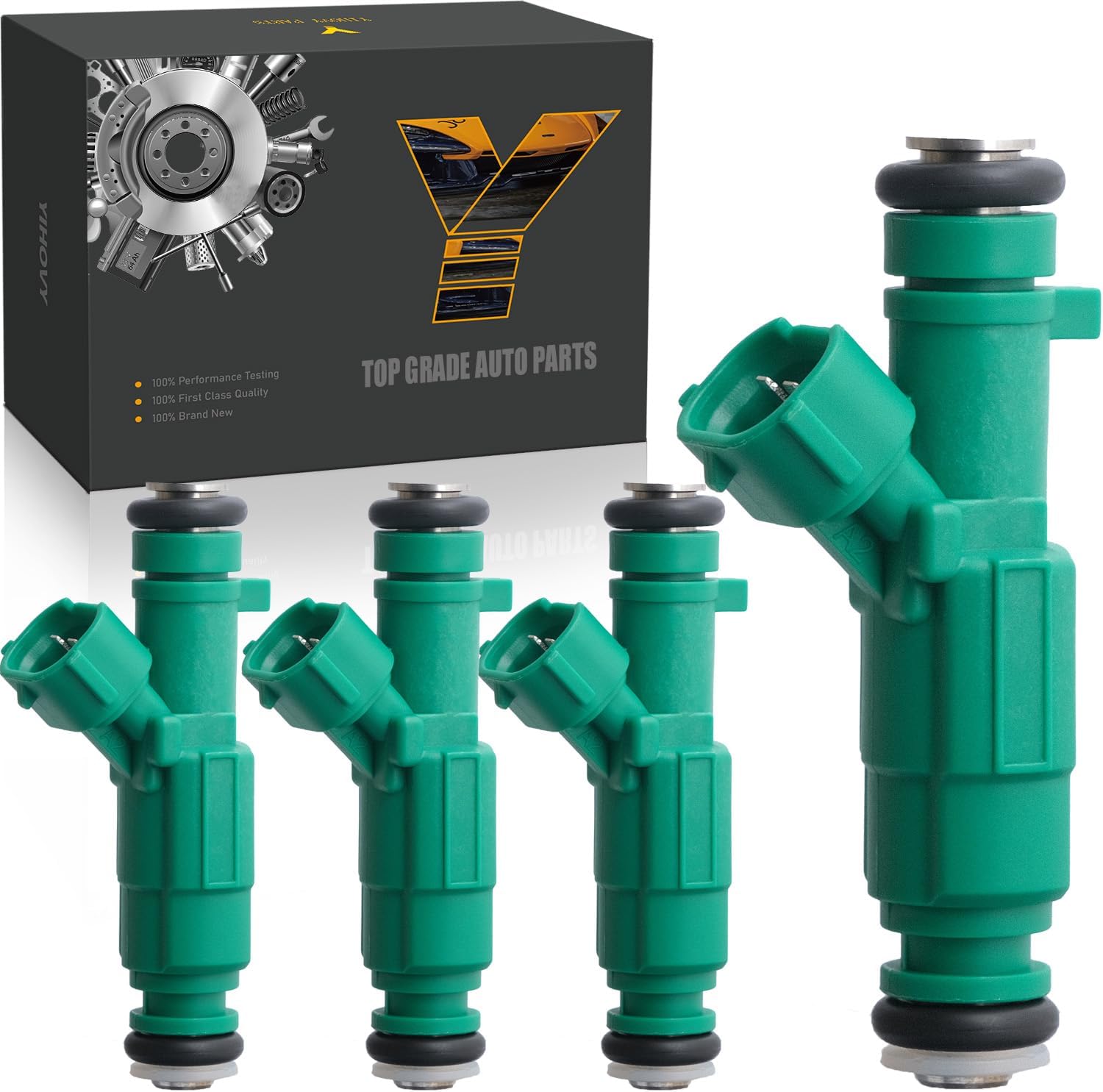 4PCS Fuel Injectors fit for Hyundai 2006 2007 06 07 Sonata L4 2.4L, fit for Kia 2007 2008 2009 07 08 09 Rondo L4 2.4L, FJ839, 3531025200, 84212329