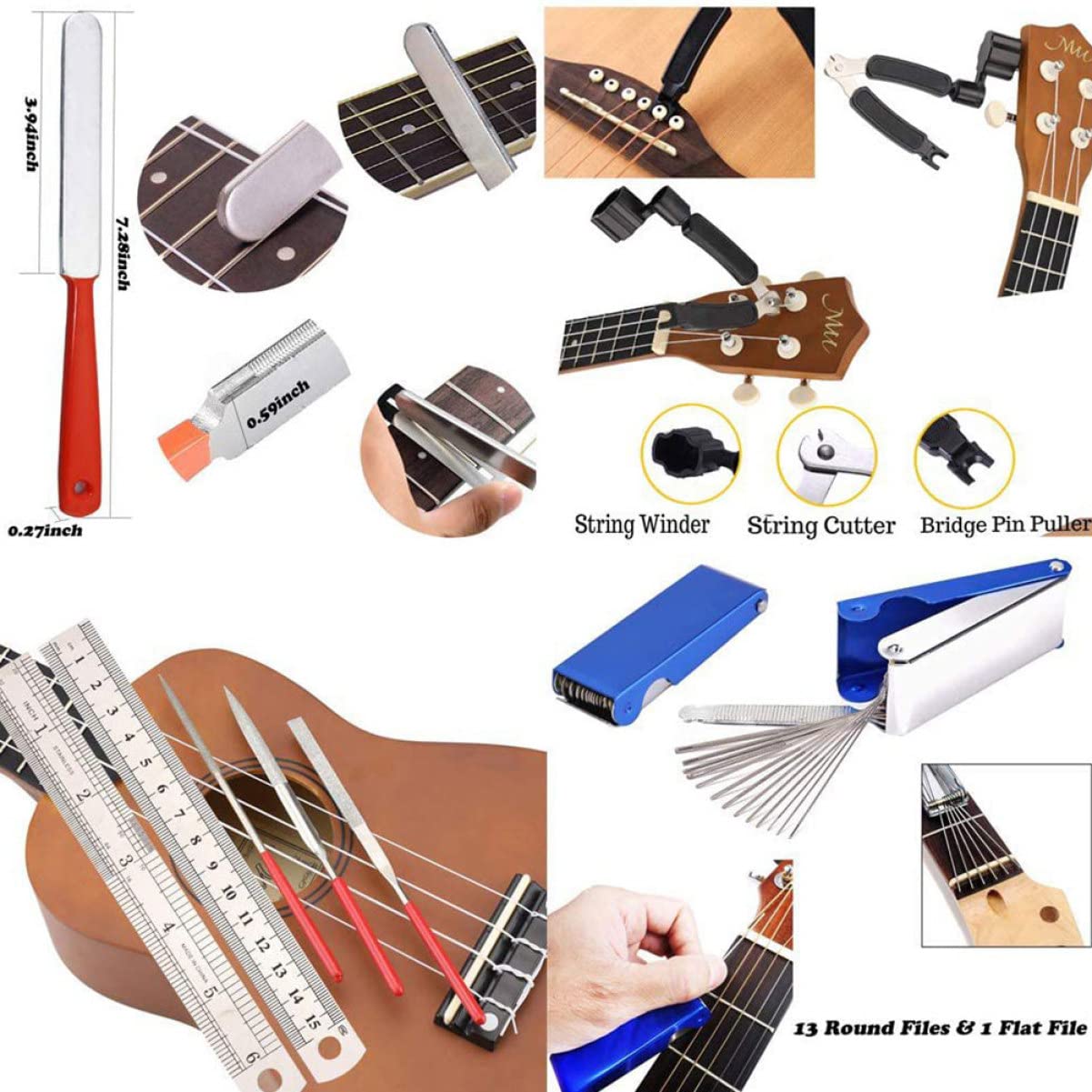 ibasenice Outils De Luthier Pour Réparation De Guitare Kit Entretien De Guitare Fournitures De Réparation