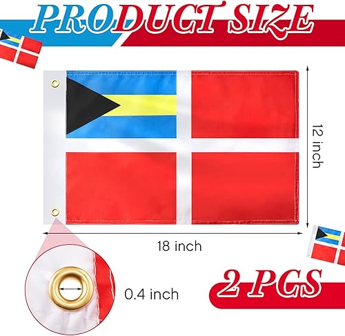 Miniatura 3 de Bandera de las Bahamas de 12 x 18 pulgadas, bandera de barco de cortesía de poliéster para barcos registrados que visitan aguas extranjeras, 2