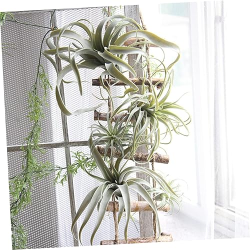 Miniatura 6 de ARTIBETTER Plantas artificiales, plantas de aire artificiales, decoración de piña, 1 unidad, arreglo de suculentas artificiales, bromelia de