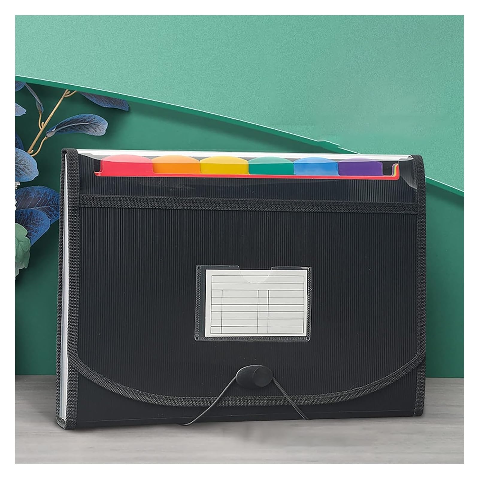 Aktenordner mit Ziehband, Erweiterbarer Aktenordner, Organtasche, A4, große Kapazität, mehrschichtiger Untersuchungspapier-Ordner, Organizer for Zuhause, Büro und Schule