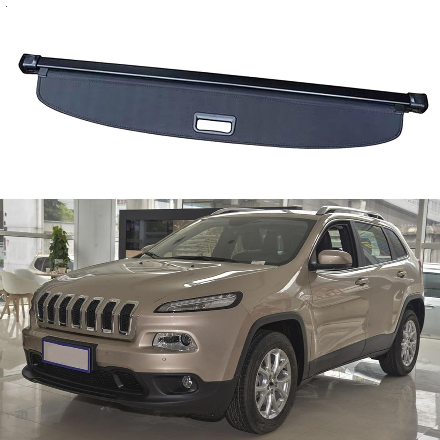 Retractable Car Trunk Cargo Cover Privacy Security Storage Shade,Compatible with Cherokee 2016-2018
