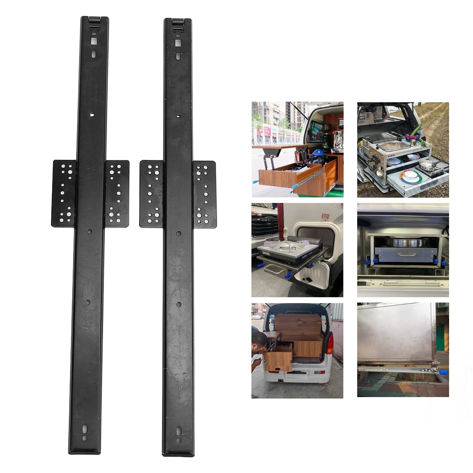 Greensen TV Cabinet TV Sliding Rail de 20 Pouces avec une capacité de 44 Lb, un Fonctionnement Lisse et Silencieux, Installation Latérale pour les Armoires Murales et la Télévision