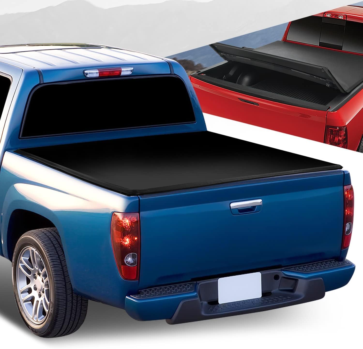Vinyl Soft Top TriFold Adjustable Truck Tonneau Cover