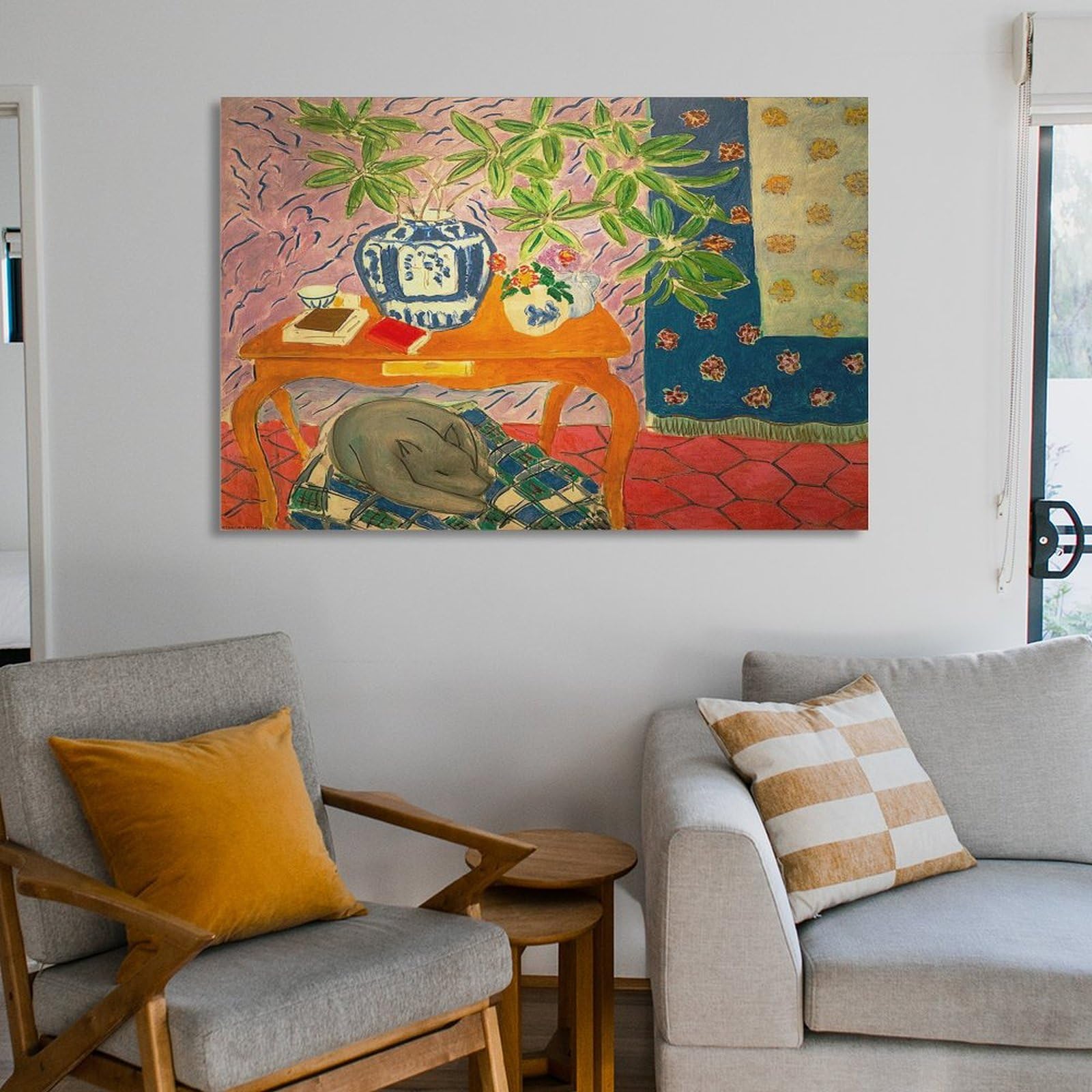 Interior in yellow and blue, 1946, 81×116 cm by Henri Matisse