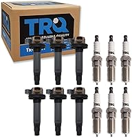 Vista 112 de Kit de Bobina de Encendido y Bujía de TRQ 8 Piezas Bujías de Iridio Compatibles con Toyota Tacoma 2005-2014 4Runner 2010 Tacoma 2015-2021