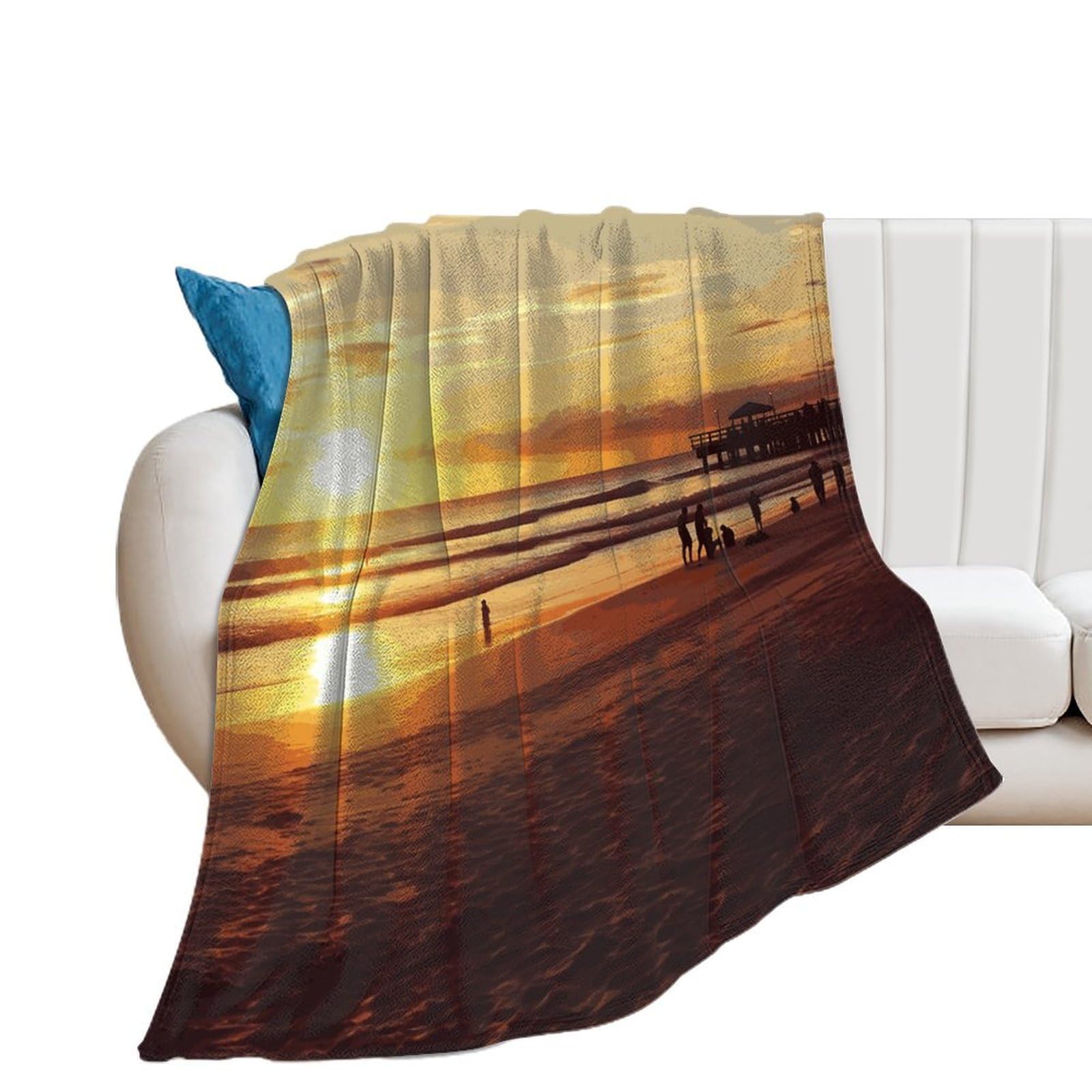 Couverture douce pour femme frileuse jeté de lit chaud contre le froid du soir