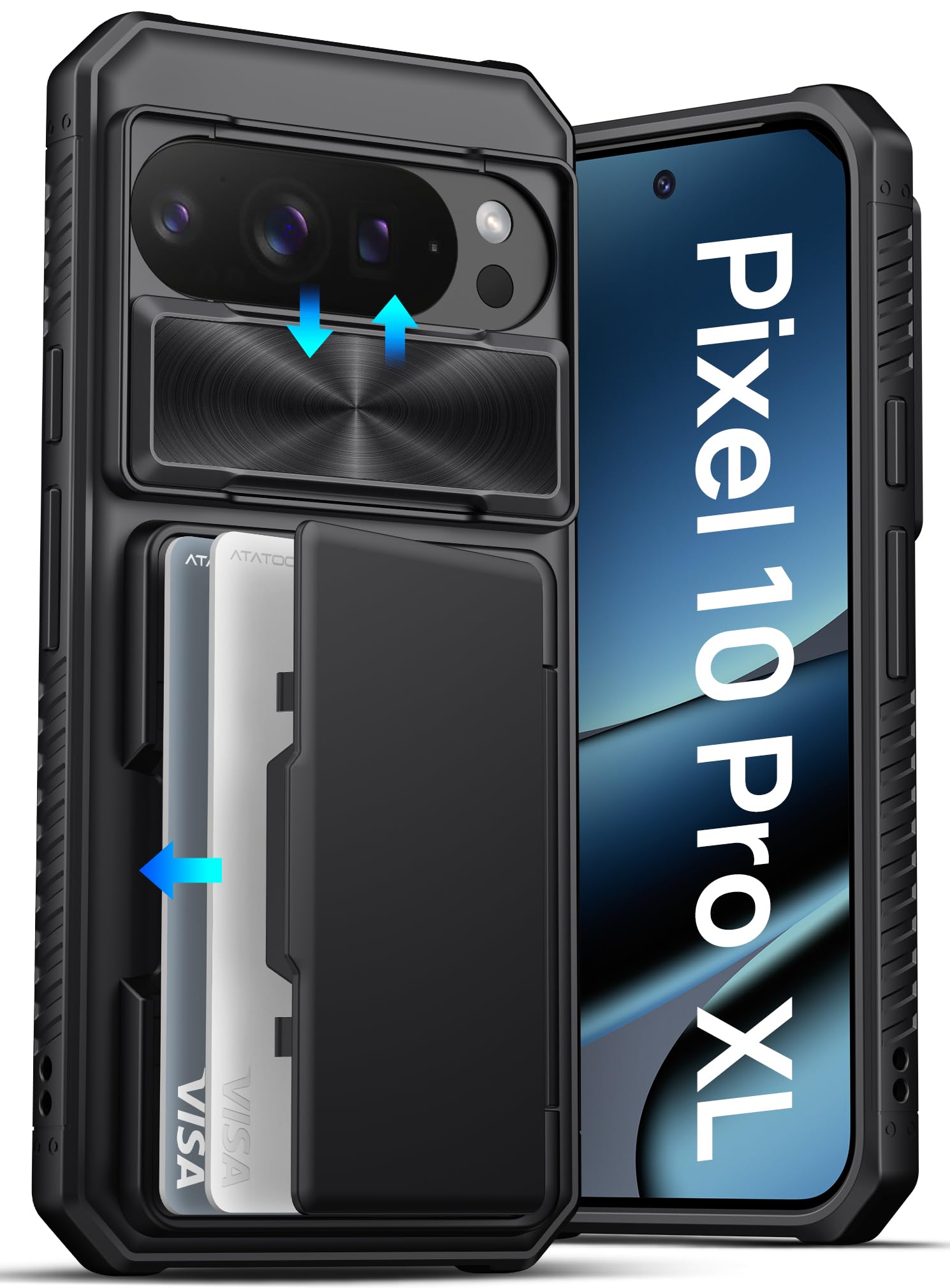 Amazon.com: ATATOO for Google Pixel 10 Pro XL Case Wallet, Built-in Card  Holder (3-5 Cards) [RFID Blocking] & Slide Camera Cover, Military Grade  Protection, Rugged Phone Case for Pixel 10 Pro XL